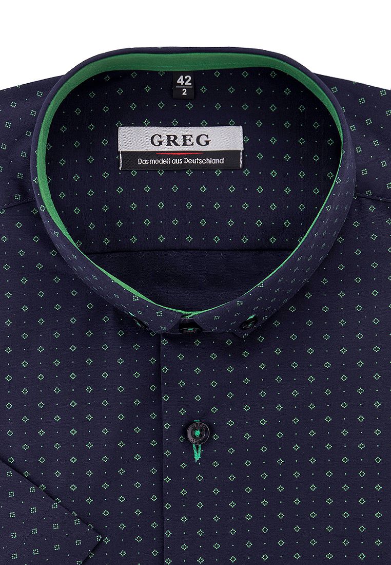 Рубашка мужская Greg 243/109/1286/Z/b/1 синяя 38