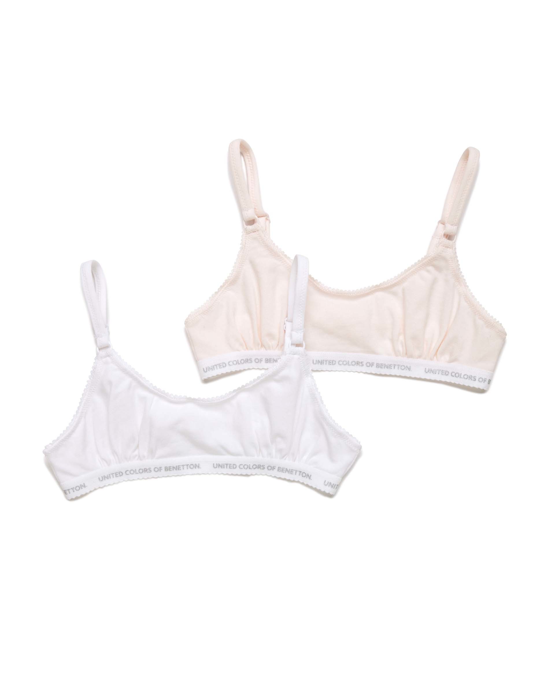 

Комплект топов детских 2 шт. United Colors of Benetton, цв. белый; розовый р.128, CCC_3MC10R1IN_902