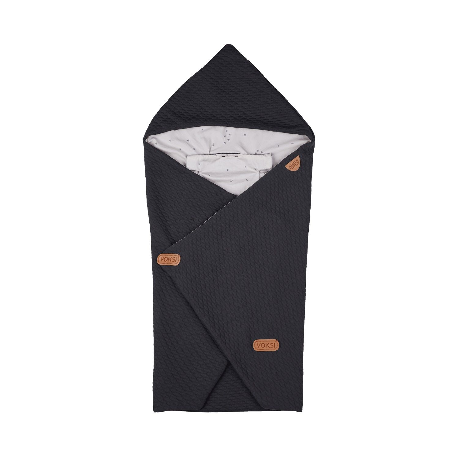 

Одеяло-конверт Voksi Baby Wrap Star Dark Grey