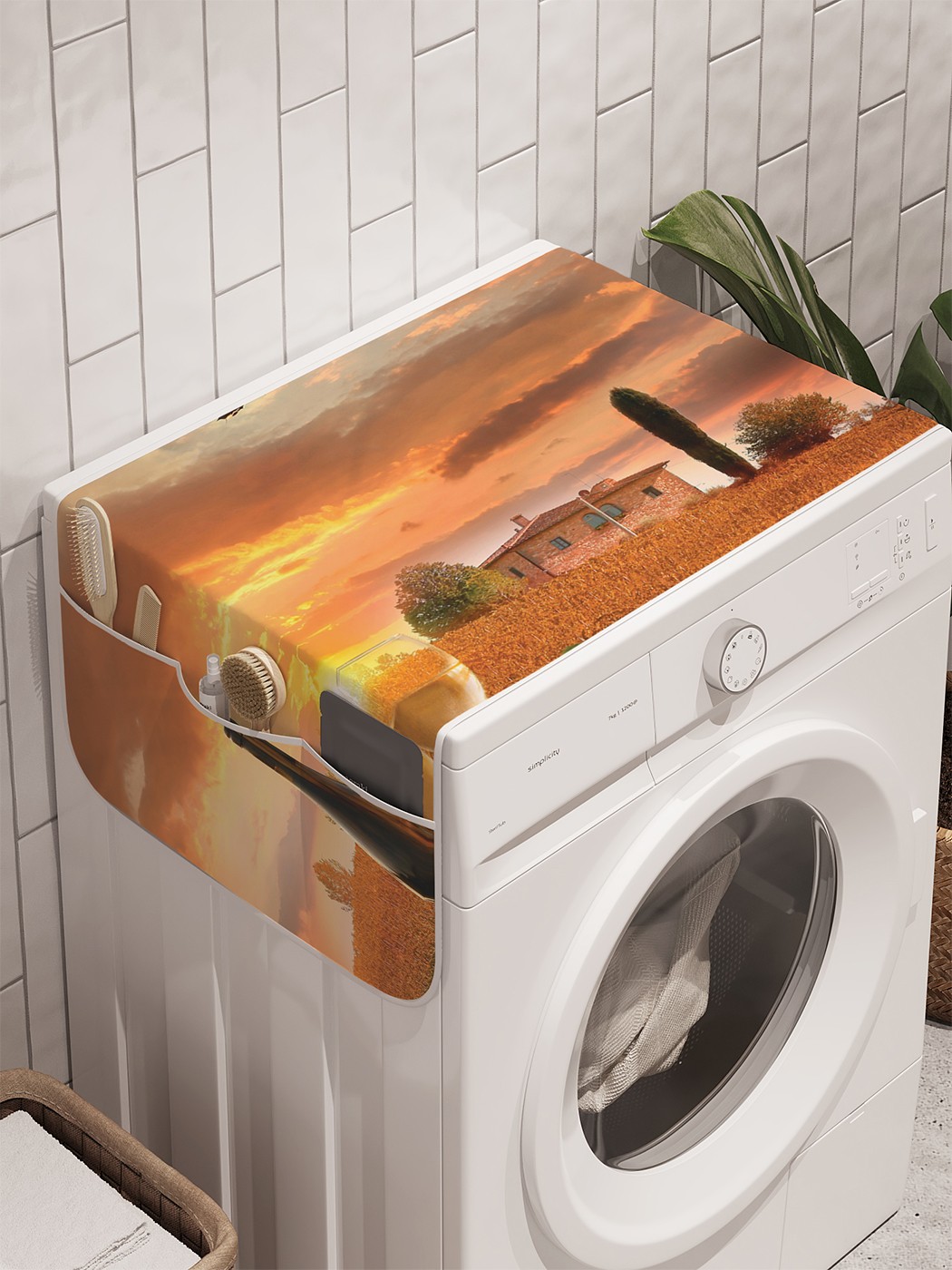 фото Органайзер "винный рай" на стиральную машину, 45x120 см ambesonne