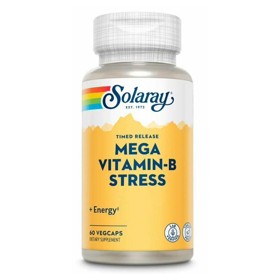 Solaray Mega Vitamin B-Stress, Timed-R, 60ct