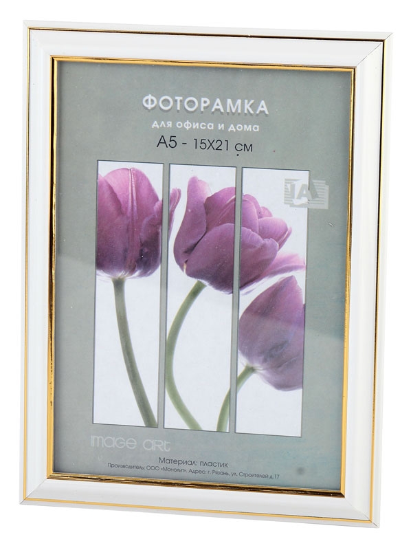 

Фоторамки для фотографий Interior Office 281/106 15х21 молоко, Белый;золотистый