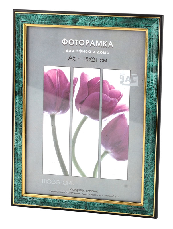 

Фоторамки для фотографий Interior Office 285/267 15х21 малахит, Зеленый;золотистый