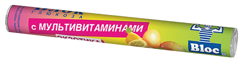 

Блок глюкоза с мультивитаминами экзотика таблетки жевательные №18, Блок глюкоза с мультивитаминами экзотика