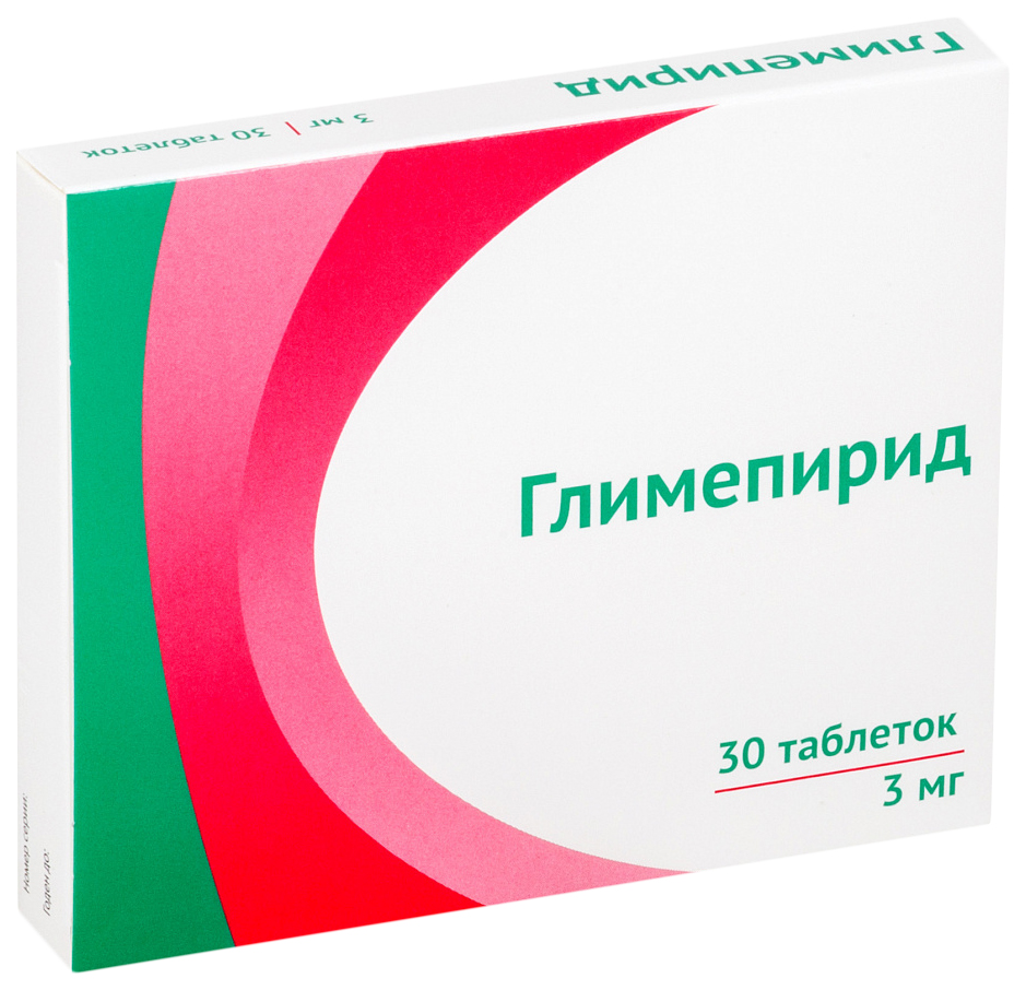 Купить Глимепирид таблетки 3 мг 30 шт., Озон ООО