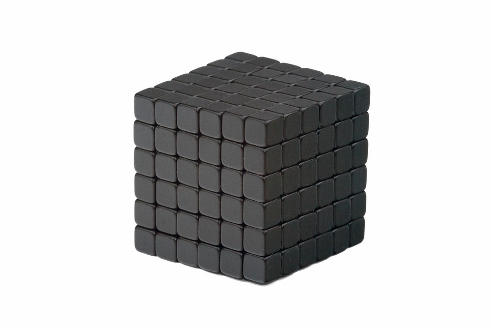 Куб из магнитных кубиков Forceberg TetraCube Неокуб, 5 мм, черный, 216 эл.