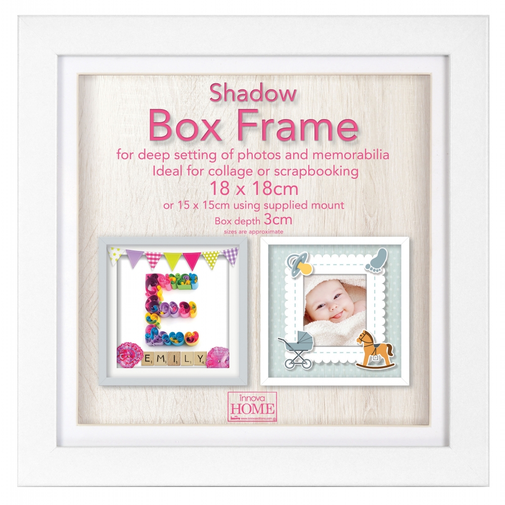 

Фоторамка Innova ''Shadow Box White'' 18x18 см (окно 15x15 см)