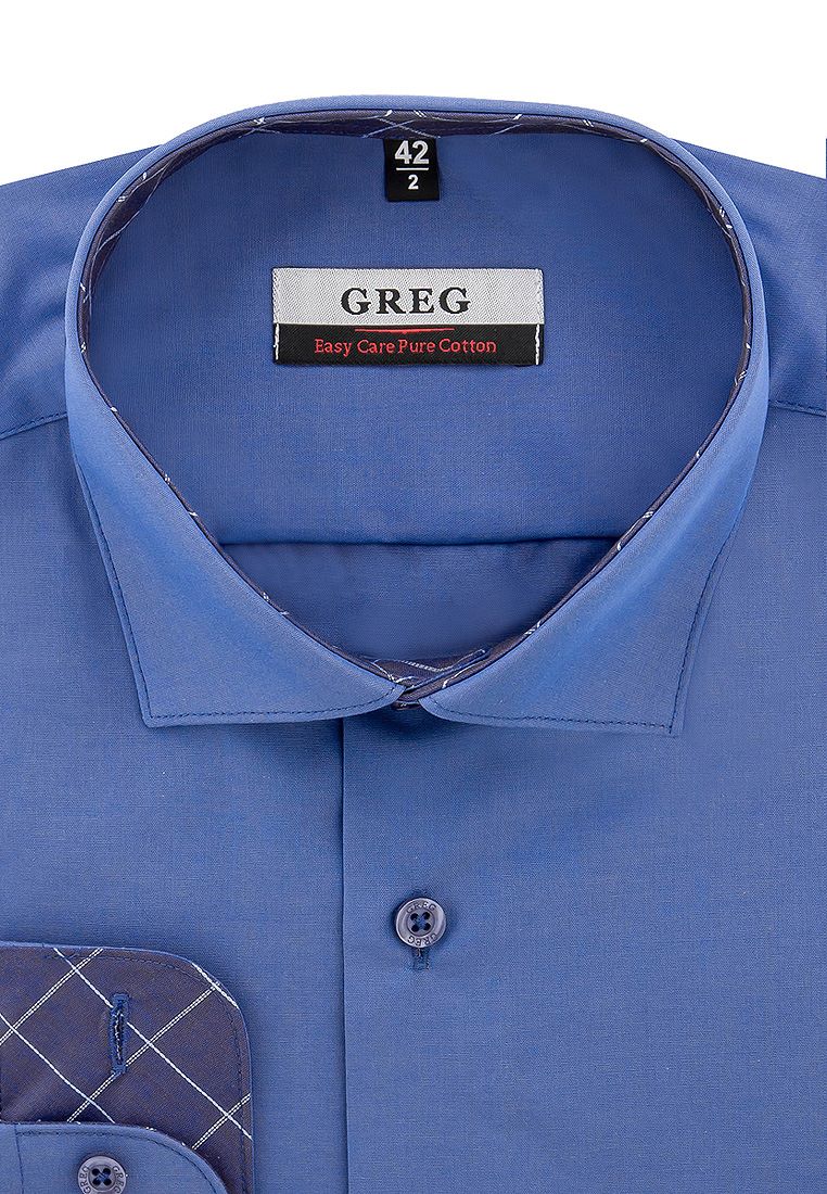 Рубашка мужская Greg 230/131/63153/H/Z/1 голубая 39