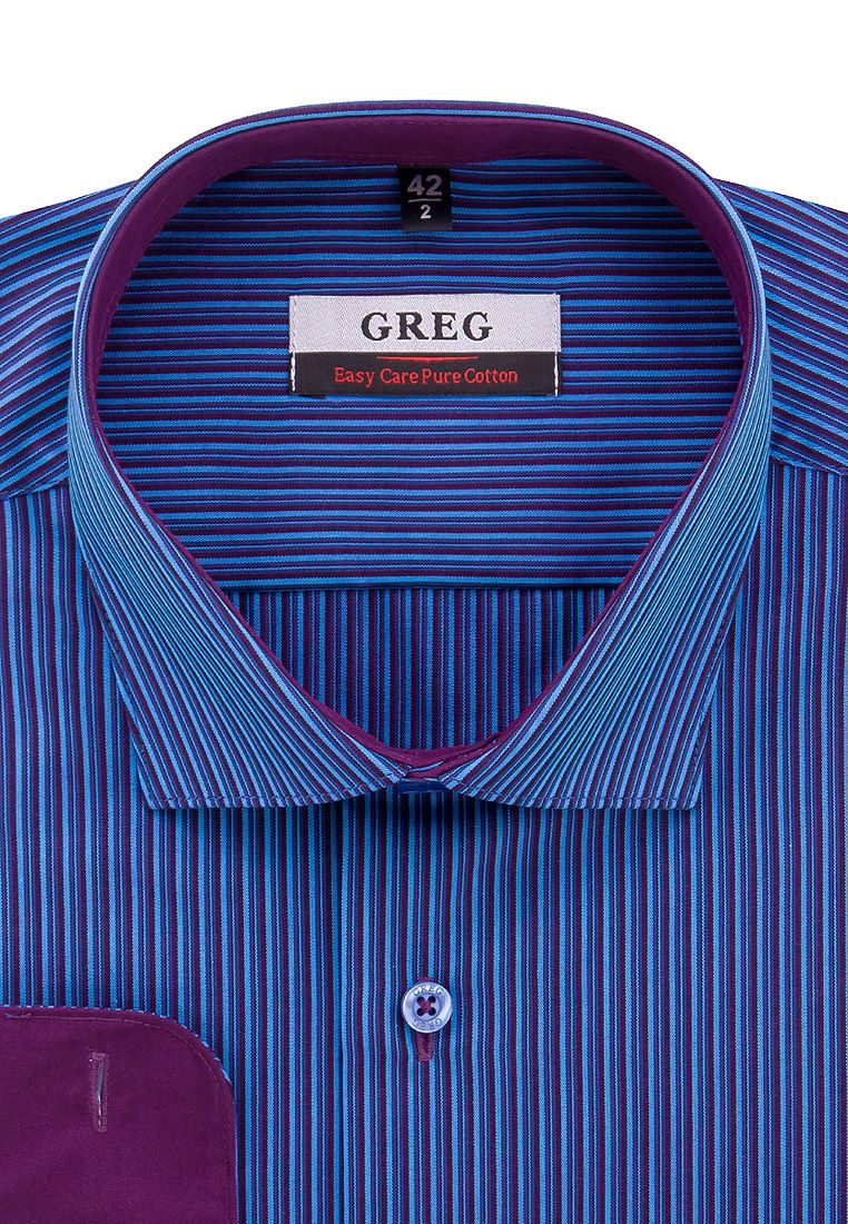 Рубашка мужская Greg 271/131/02/Z/1 синяя 39