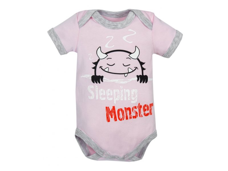 

Боди с коротким рукавом Amarobaby Monsters розовая коллекция, р. 62, AMARO-ODM1-R0