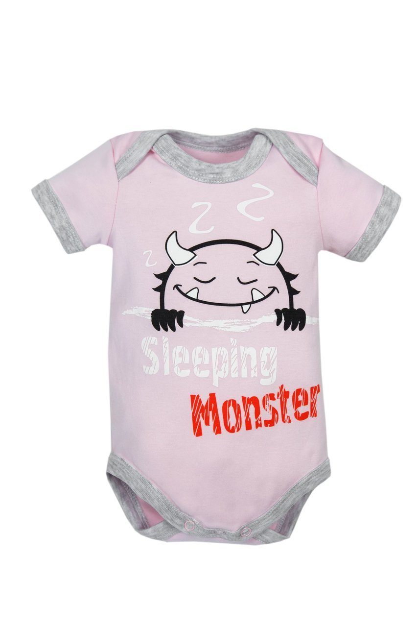 

Боди с коротким рукавом Amarobaby Monsters розовая коллекция, р. 68, AMARO-ODM1-R0