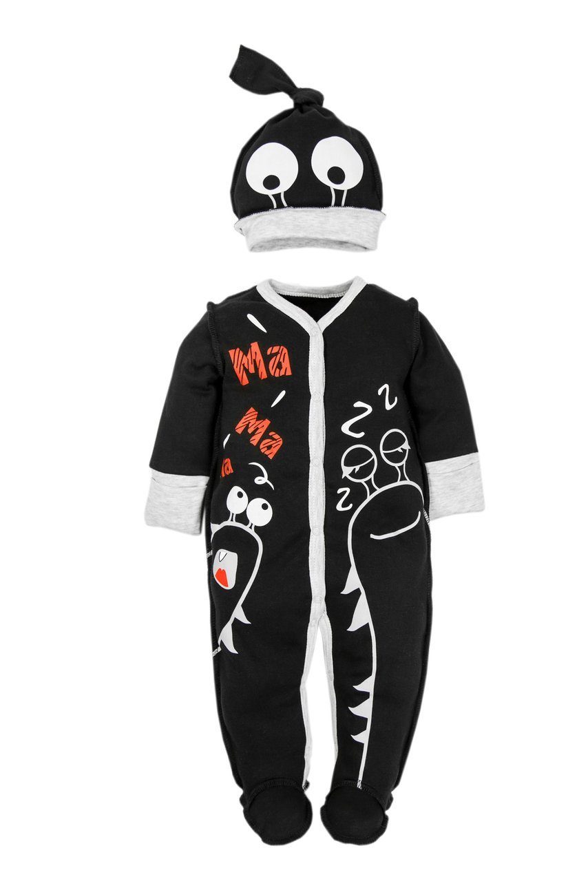 

Комплект одежды Amarobaby, цв. черный р.68, AMARO-ODM301-Bl0
