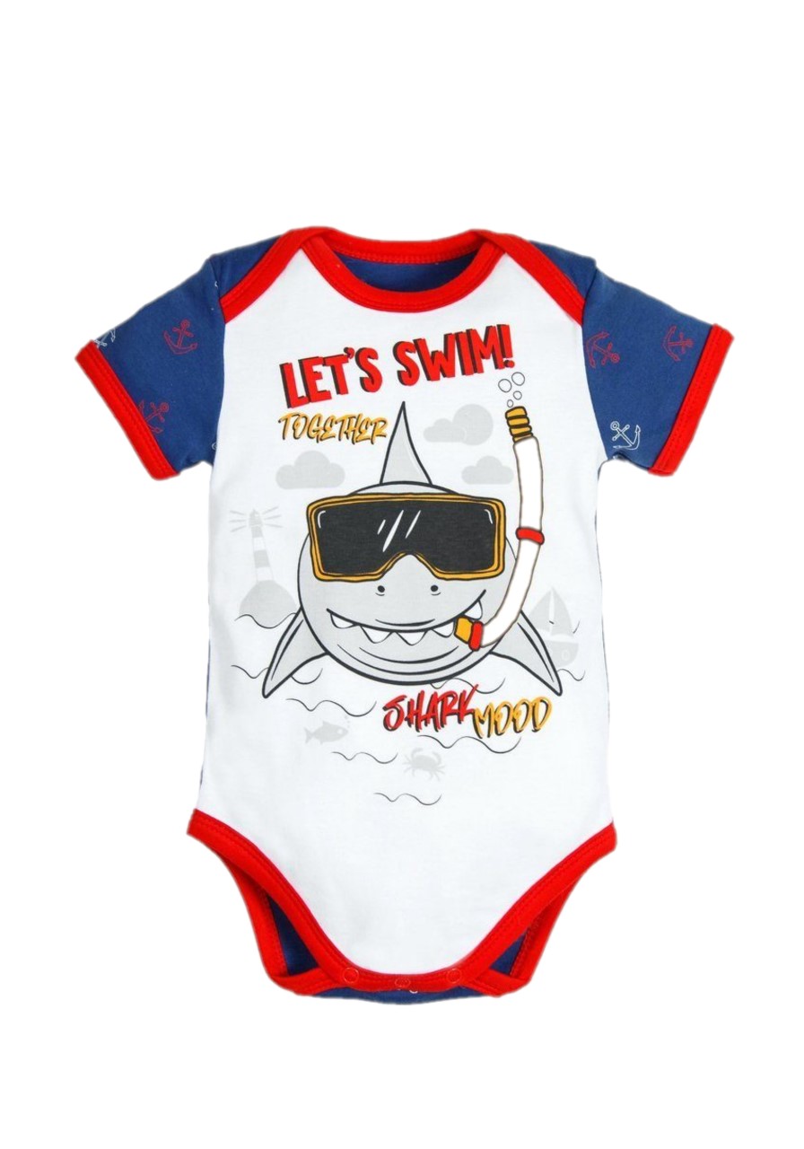 Боди с коротким рукавом Amarobaby Sea Life, р. 56