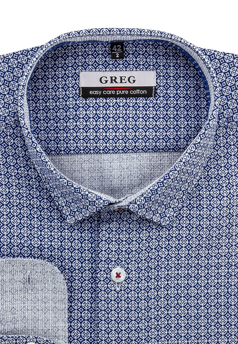 Рубашка мужская Greg 323/131/1493/ZS/1p серая 43
