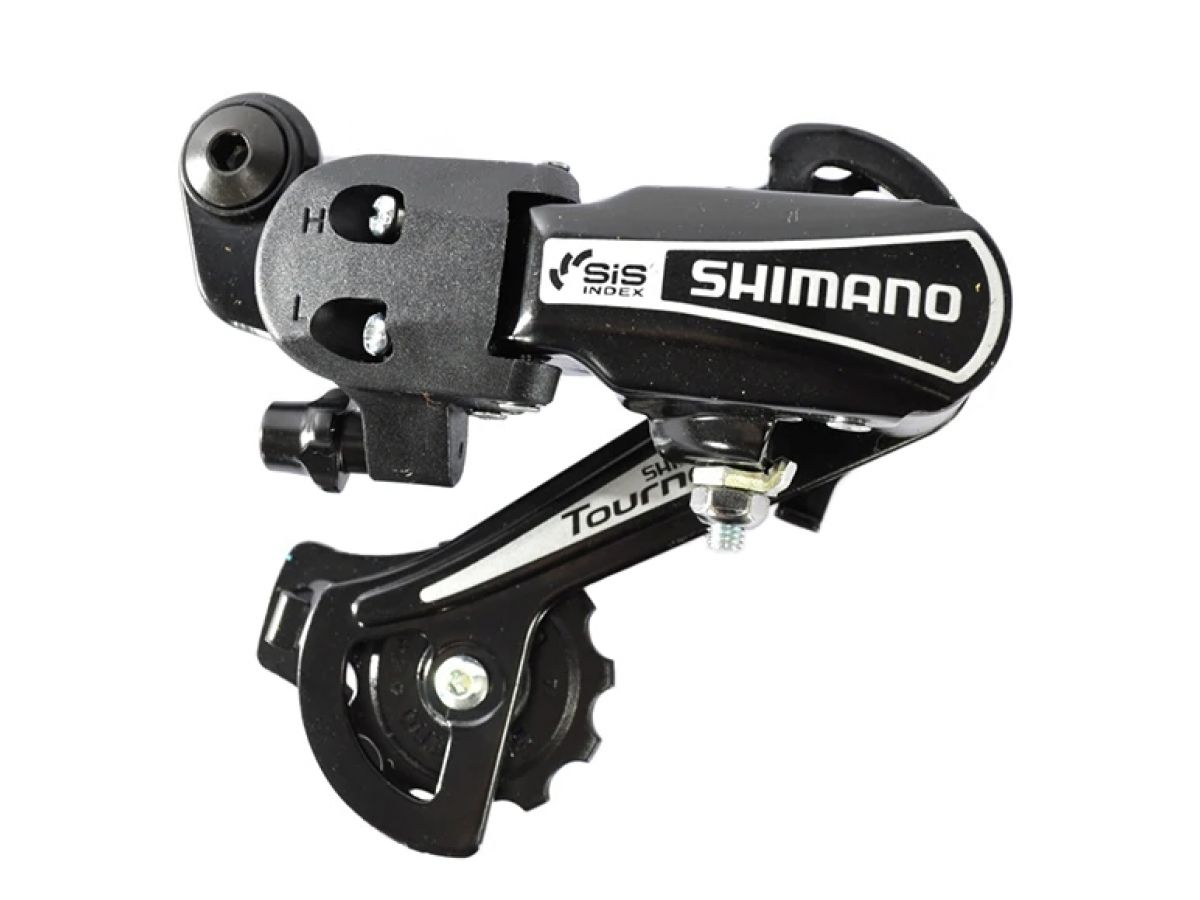 

Переключатель задний Shimano Tourney TY21 B GS 6ск крепление на болт черный