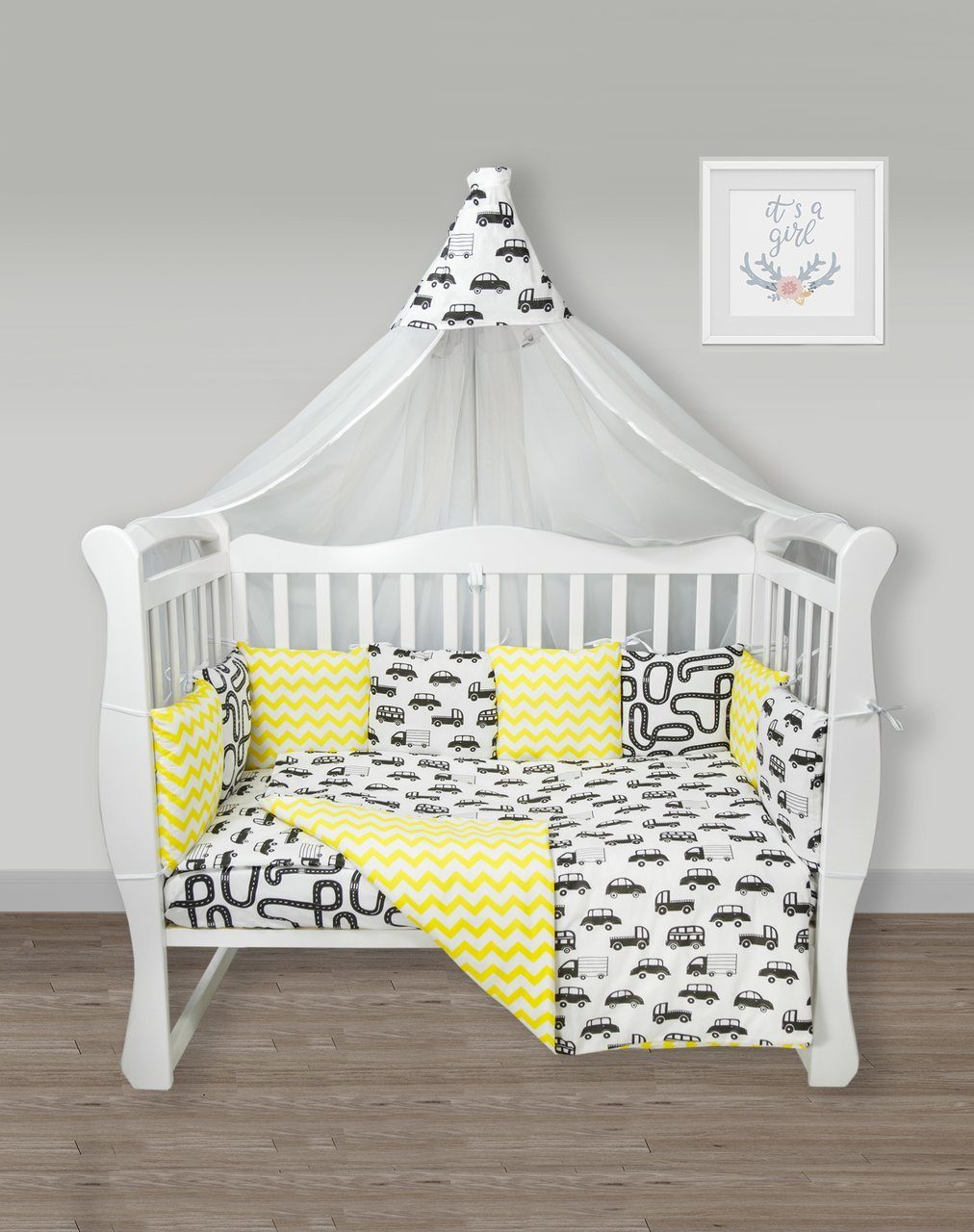 

Комплект в кроватку AmaroBaby Premium Гонка, 18 предметов