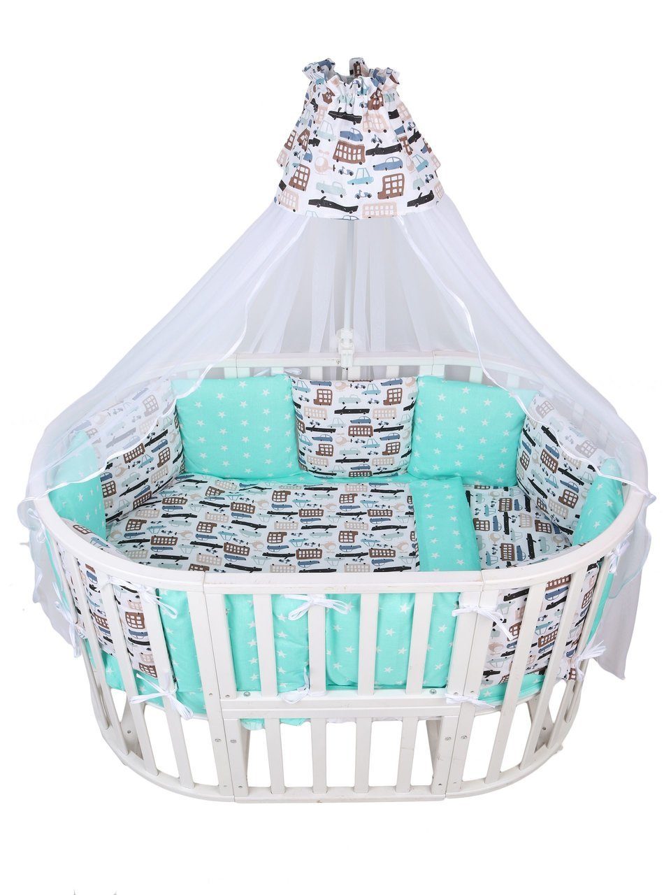 

Комплект в кроватку AmaroBaby Premium Трасса, 18 предметов