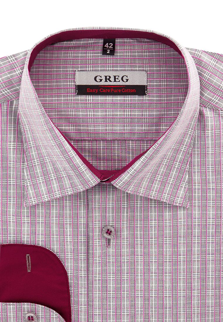 Рубашка мужская Greg 375/311/580/Z/1 серая 39