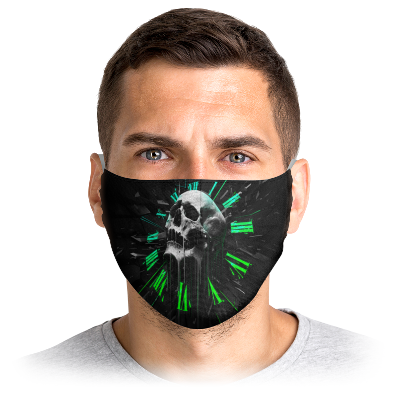 

Многоразовая маска Printio Череп черная S, Череп