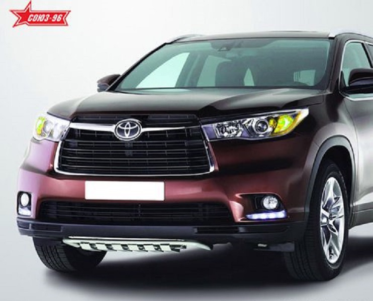 фото Решетка передняя мини низкая с защ d42, toyota highlander 2014- souz-96