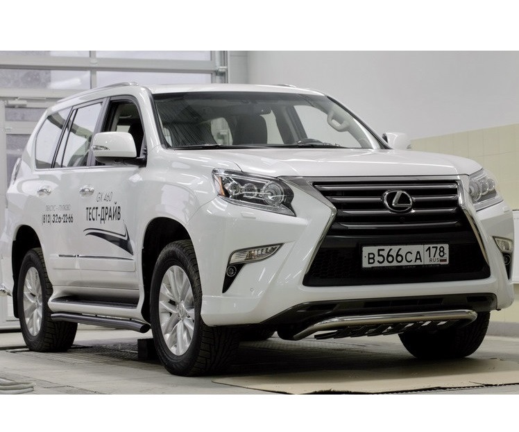 фото Решетка передняя мини низкая с защ d60, lexus gx460 2014- souz-96