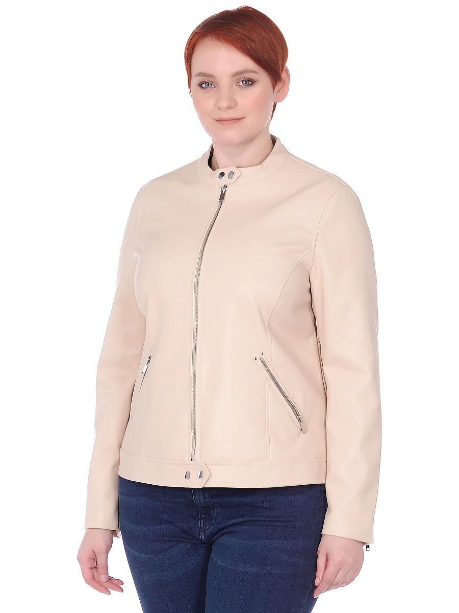 

Кожаная куртка женская Modis M201W00222 розовая 58, M201W00222