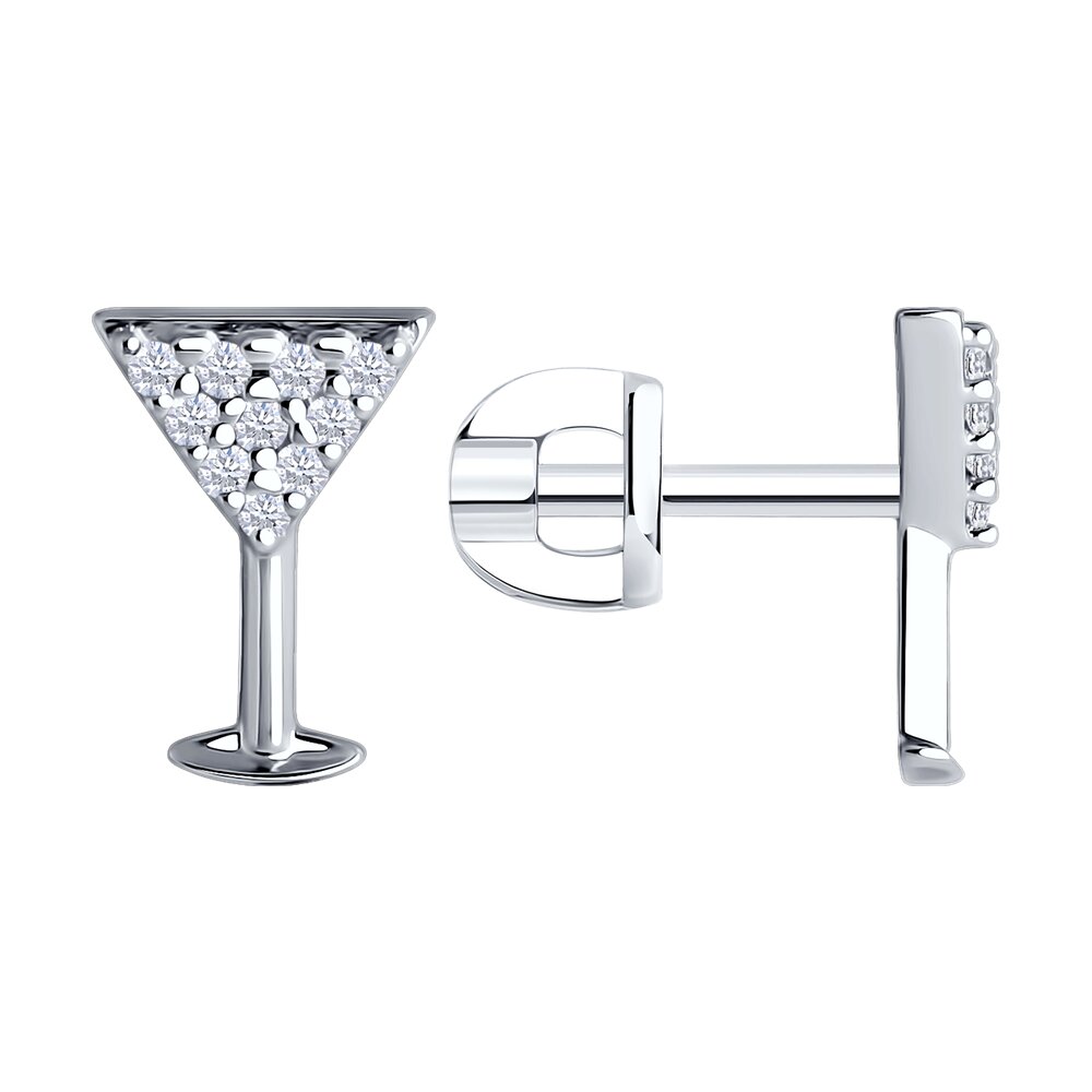 

Серьги из серебра SOKOLOV 94026688, фианит, 94026688
