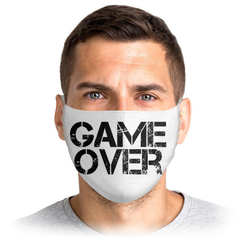 

Многоразовая маска Printio Game over белая S, Game over