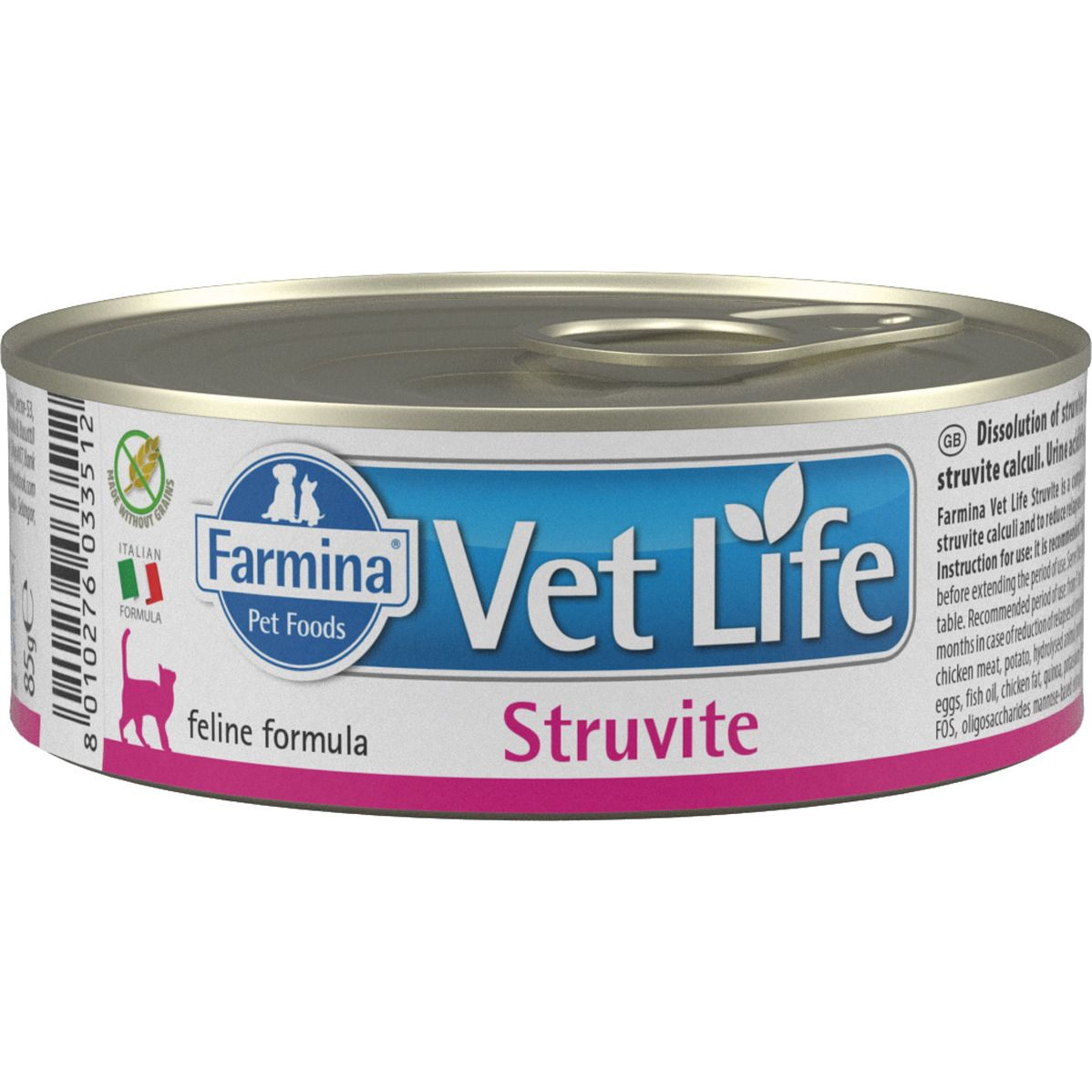 фото Консервы для кошек farmina vet life struvite, при мкб со струвитами, с курицей, 85г