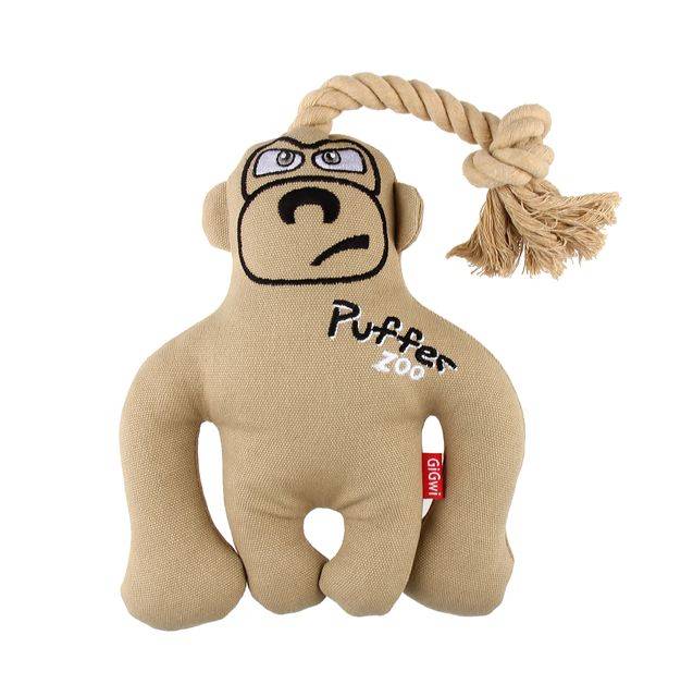фото Мягкая игрушка для собак gigwi обезьяна с пищалкой