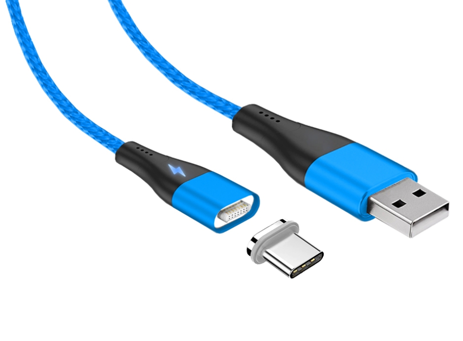 

Кабель Jet.A JA-DC39 USB2.0/Type-C 1m Blue, JA-DC39