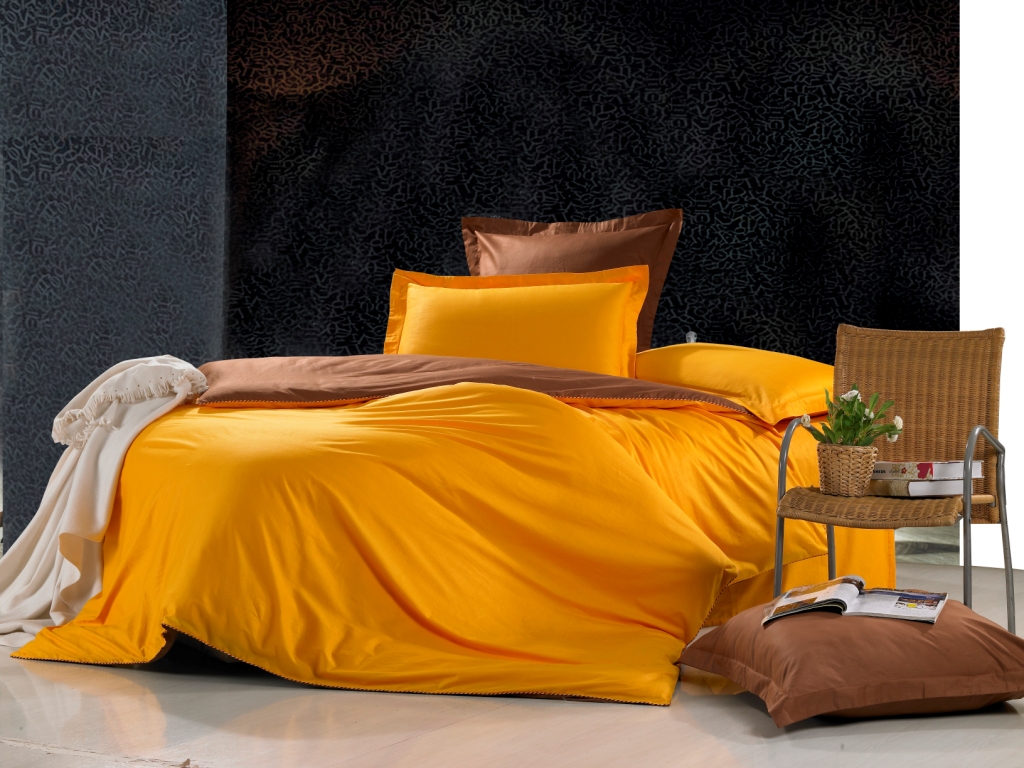 фото Комплект постельного белья valtery od-01 семейный желтый