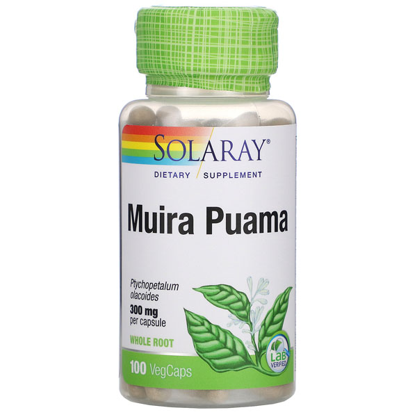 

Муира пуама Solaray Muira Puama 300 мг капсулы 100 шт., Muira Puama 300 мг