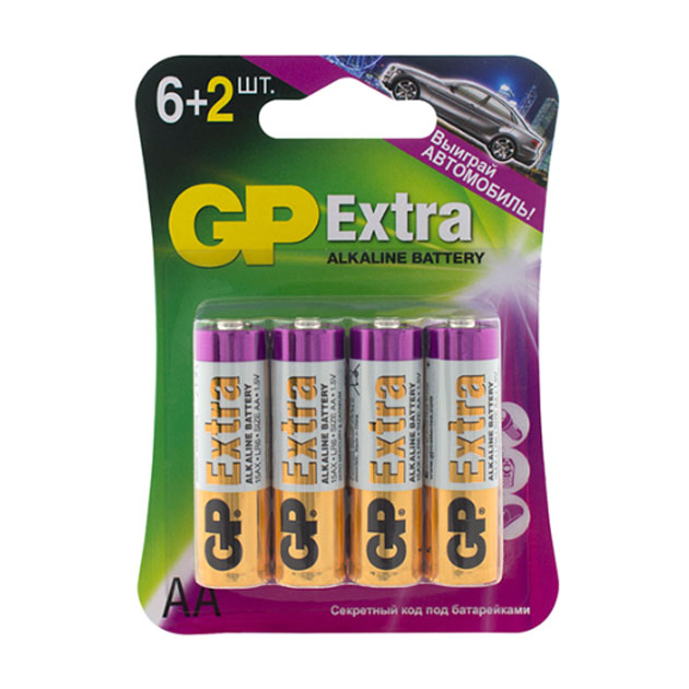 

Батарейка GP LR6 Extra Alkaline 8 шт., GP-3