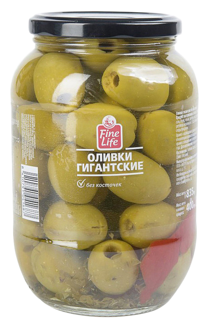 

Оливки Fine Life Гигантские без косточки 835 г