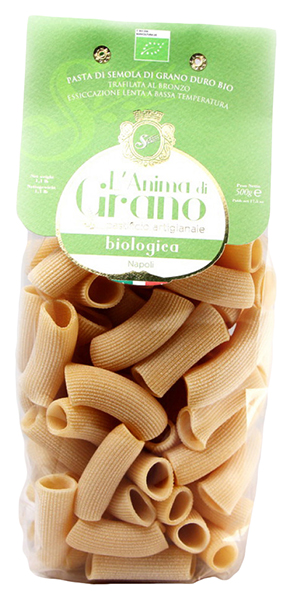 Паста из твердых сортов пшеницы La Bottega Rigatoni bio L`oro Di Gragnano 500 г