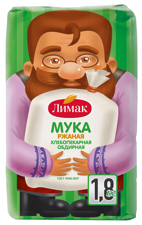 

Мука Лимак ржаная обдирная гост 1.8 кг