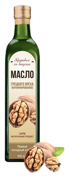 

Масло грецкого ореха Здоровье со вкусом 500 мл