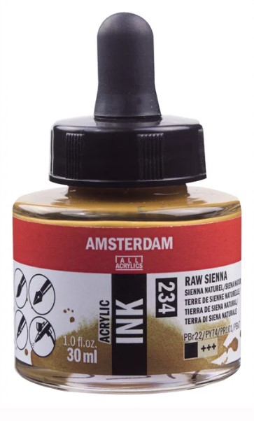 

Акриловые чернила Royal Talens Amsterdam №234 сиена натуральная 30 мл