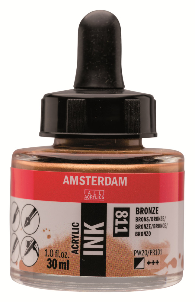 

Акриловые чернила Royal Talens Amsterdam №811 бронзовый 30 мл