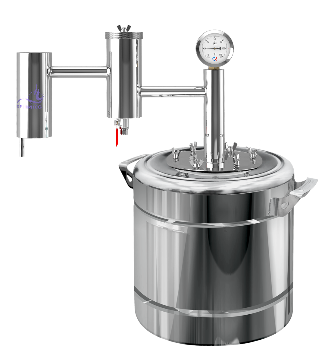 фото Дистиллятор феникс, народный, с разборным сухопарником, 20 литров