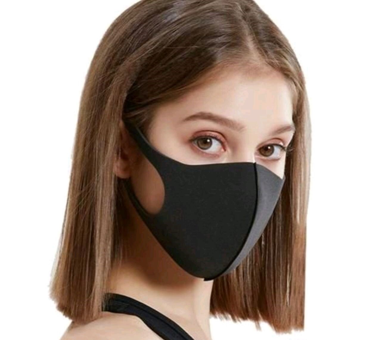

Маска неопреновая многоразовая Texture Mask 1 мм черная 1 шт., MN1001
