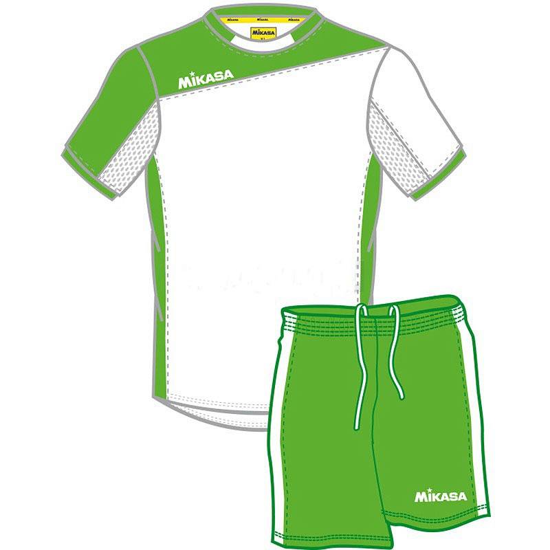 Спортивная форма волейбольная Mikasa Busai белый/зеленый, L INT