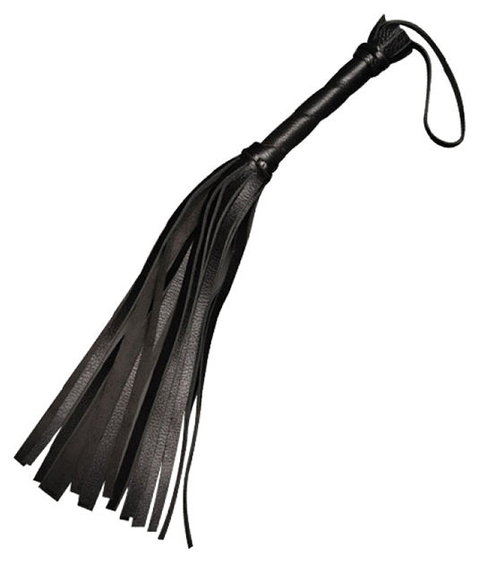 Черная кожаная плеть с 17 хвостами 40 см Sitabella