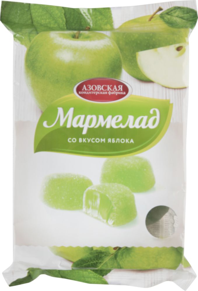 Мармелад желейный Азовская кондитерская фабрика со вкусом яблока 300 г