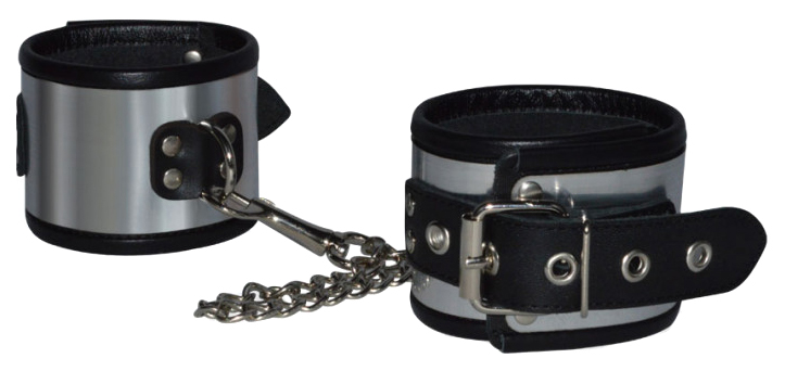 Кожаные оковы с металлическим блеском Sitabella