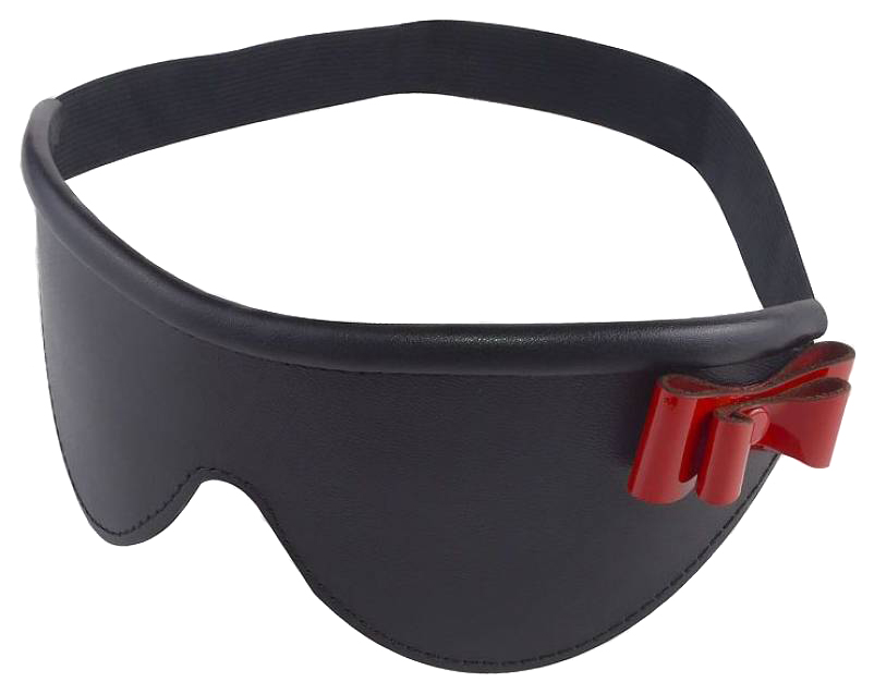 Маска на глаза с декоративным красным бантом, черный с красным, Sitabella