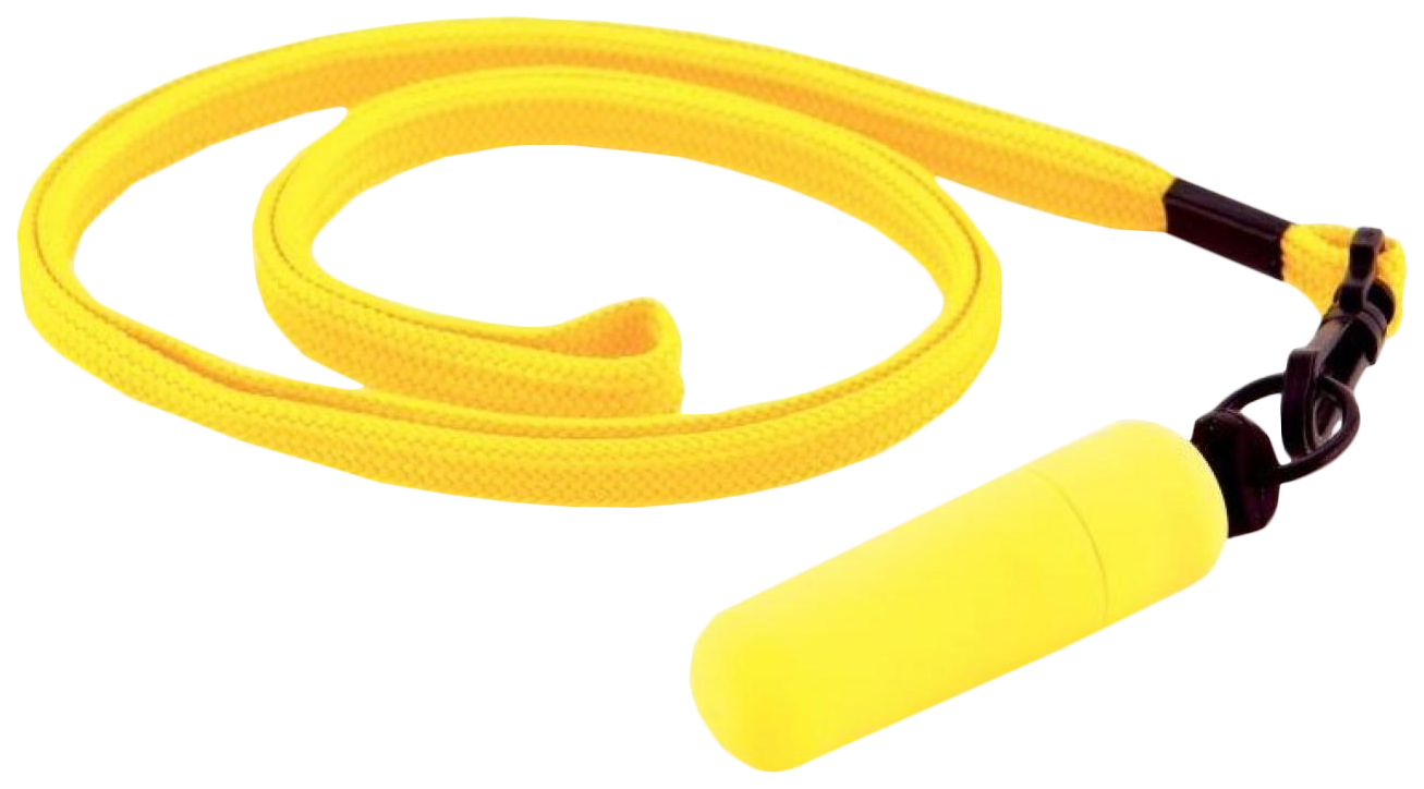 Набор из 10 желтых вибропулек Funny Five на шнурке Sexus