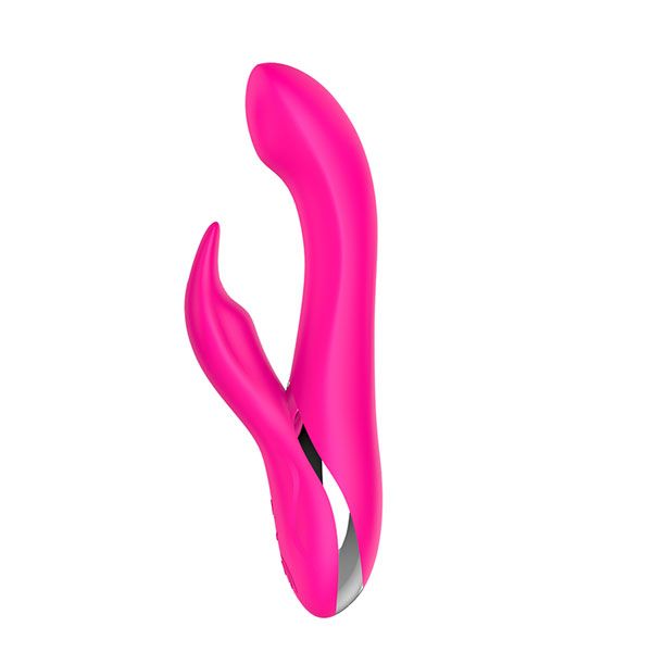 фото Розовый вибратор naghi no.19 rechargeable duo vibrator со стимулятором клитора tonga