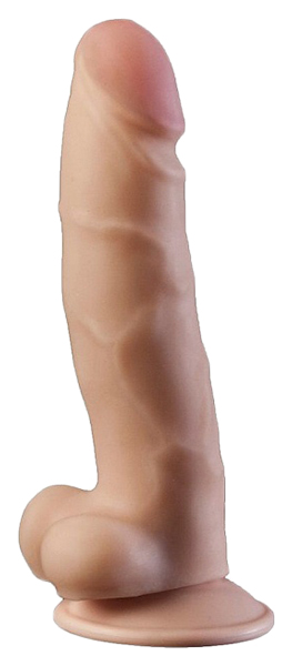 Телесный фаллоимитатор на присоске с выраженным рельефом 17,5 см LOVETOY, А-Полимер,